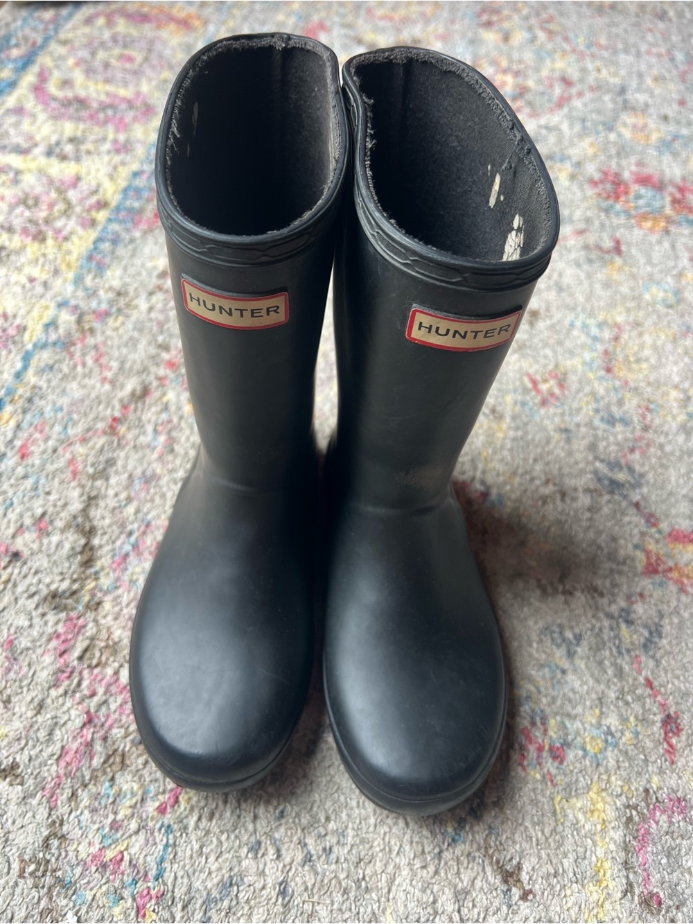 Hunter Kids Navy Blue Rain Boots US 13 / UK 12